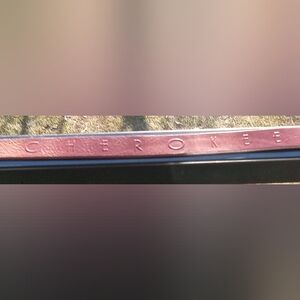 Cherokee Leather Belt Tooled Stamped Logo "Cherokee" Italian Leather Large